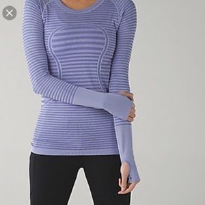 Lululemon Lucy Stripe Swiftly Tech Long Sleeve